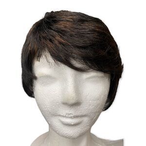 Vintage Vanessa wig by 5th avenue black pixie wig with red highlights Indonesia